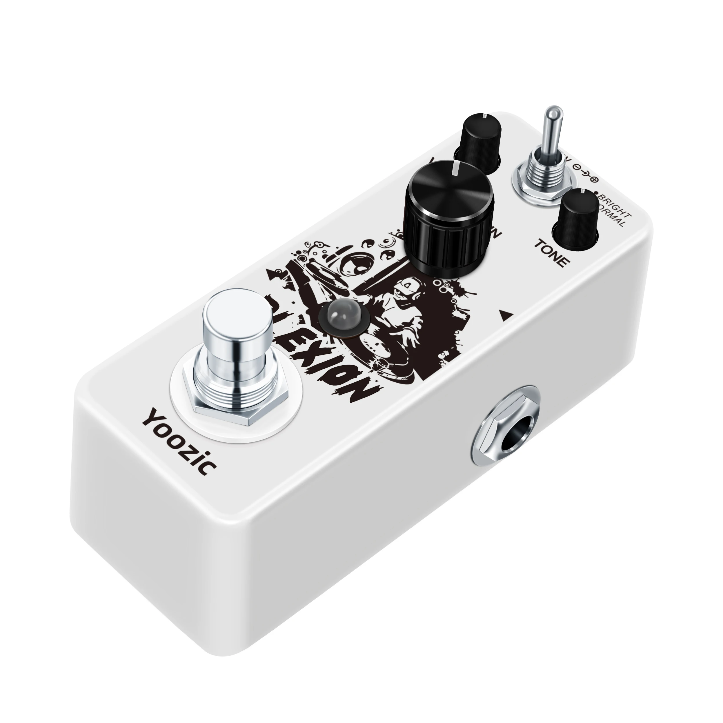 Yoozic LEF-324 Plexion Distortion Pedal for Guitar & Bass with Bright and Normal Mode True Bypass
