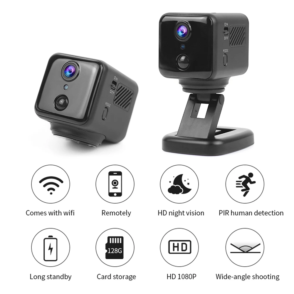 

360° Rotating Camera 1080P Sensor Night Vision Camcorder Micro Camera Sport DV Video Recorder Security Monitor Camera IP Camera