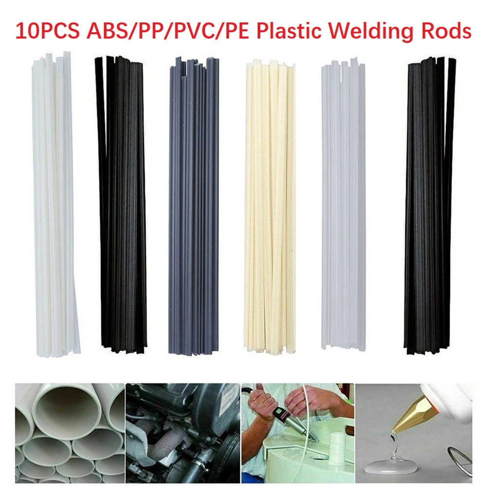 

10pcs Plastic Welding Rods Bumper Welding Rods Suitable For Repair Bumper ABS/PP/PVC/PE Weldering Supplies Tools Accessories