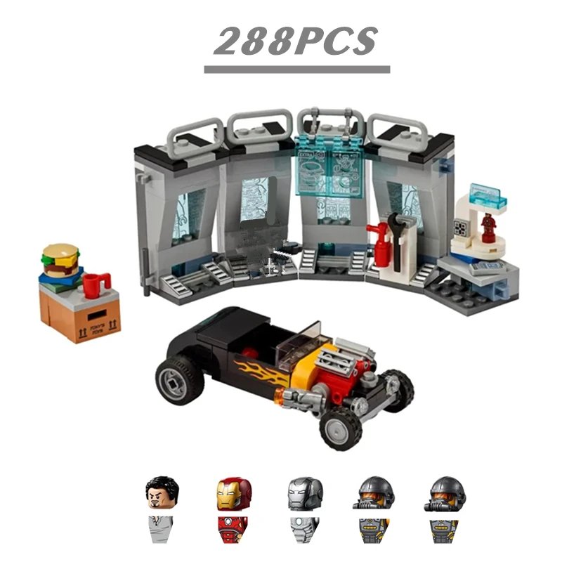 

Disney Marvels Avengers Iron Man Mk1 Armor Hall Building Block Bricks Armoury Toy Kid Diy Set Birthday Gift
