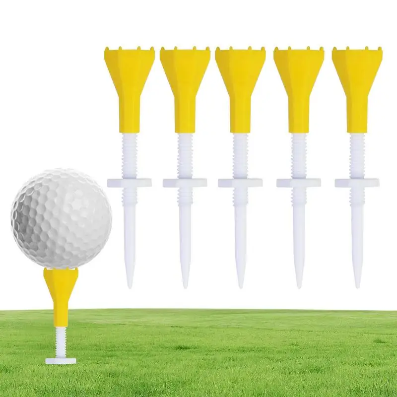 

Tees For Golfing Practice 5pcs Adjustable Golf Ball Pegs Portable Golf Practicing Supplies For Court And Driving Range Mats