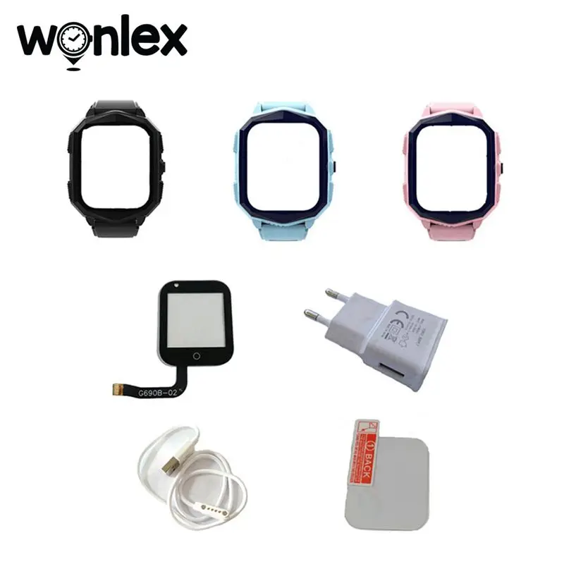 

Accessories of Wonlex KT20S Kids GPS Smart Watch Accessory Watches Straps Touch Screen Protector Charge Plug Cable Part Kit