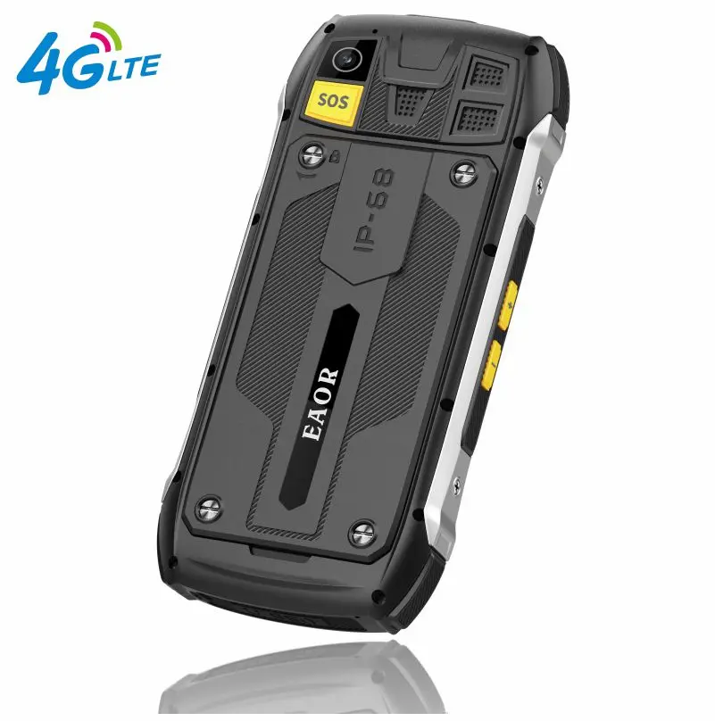 Фото EAOR 4G LTE Водонепроницаемый прочный большой аккумулятор Powerbank Функция клавиатуры 2,8 IPS дисплей громкости боковая клавиша блики фонарик мобильный телефон №5