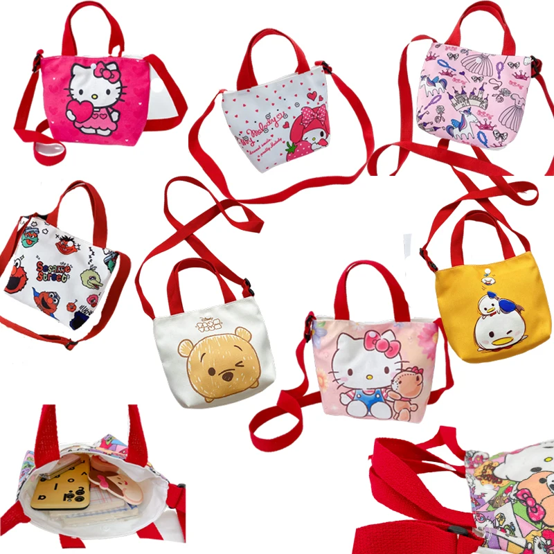 

Kawaii Anime Kittys Kuromi Cinnamorol My Melody Littletwinstars Snack Storage Crossbody Shoulder Bag Kids Birthday Present