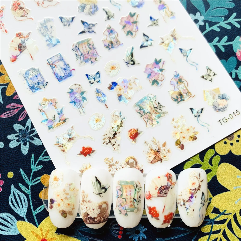 Новинка новый процесс античный стиль бабочки цветы серия 3d наклейки для