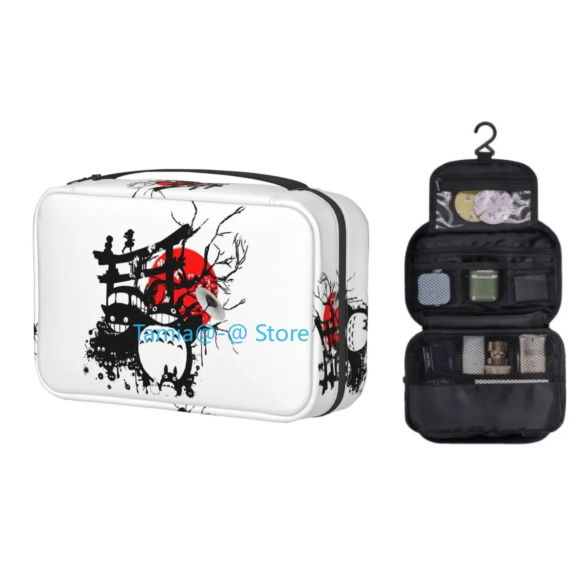 

Travel My Neighbor Totoro Toiletry Bag Portable Studio Ghibli Miyazaki Hayao Makeup Cosmetic for Women Storage Dopp Kit Box