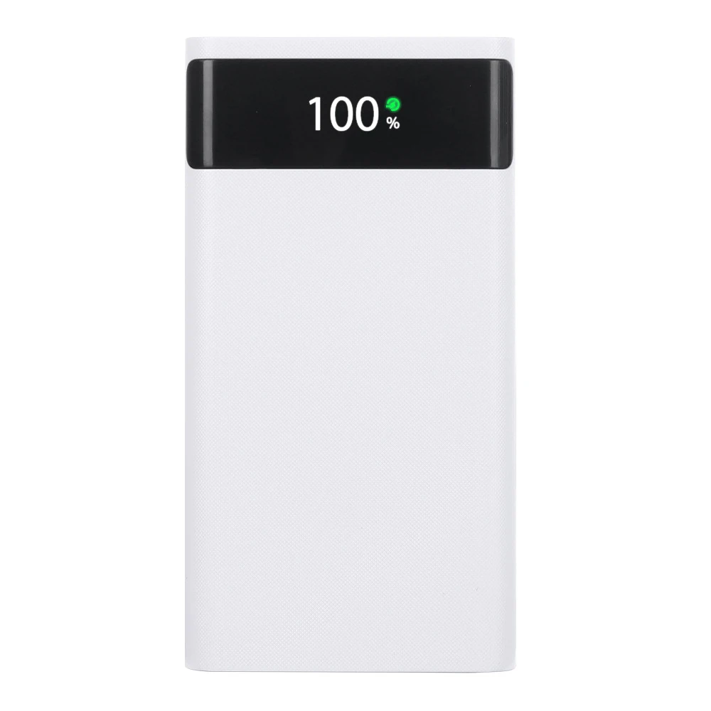 DIY Shell Power Bank Чехол USB Type C Быстрая зарядка Несъемный светодиодный фонарик 6*18650