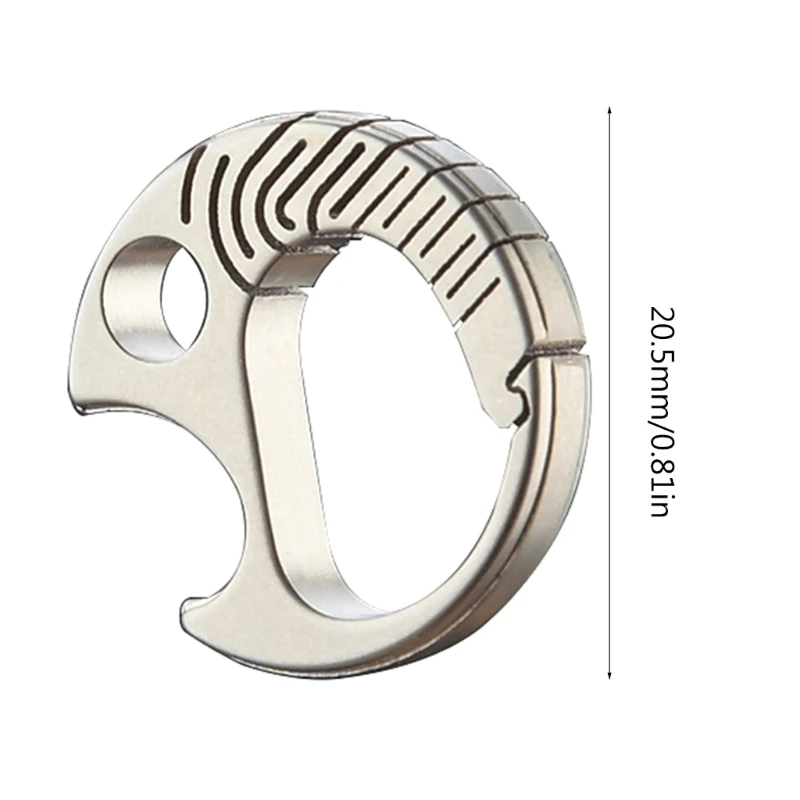 Открытый титановый карабин брелок для ключей открывалка бутылок маленький зажим