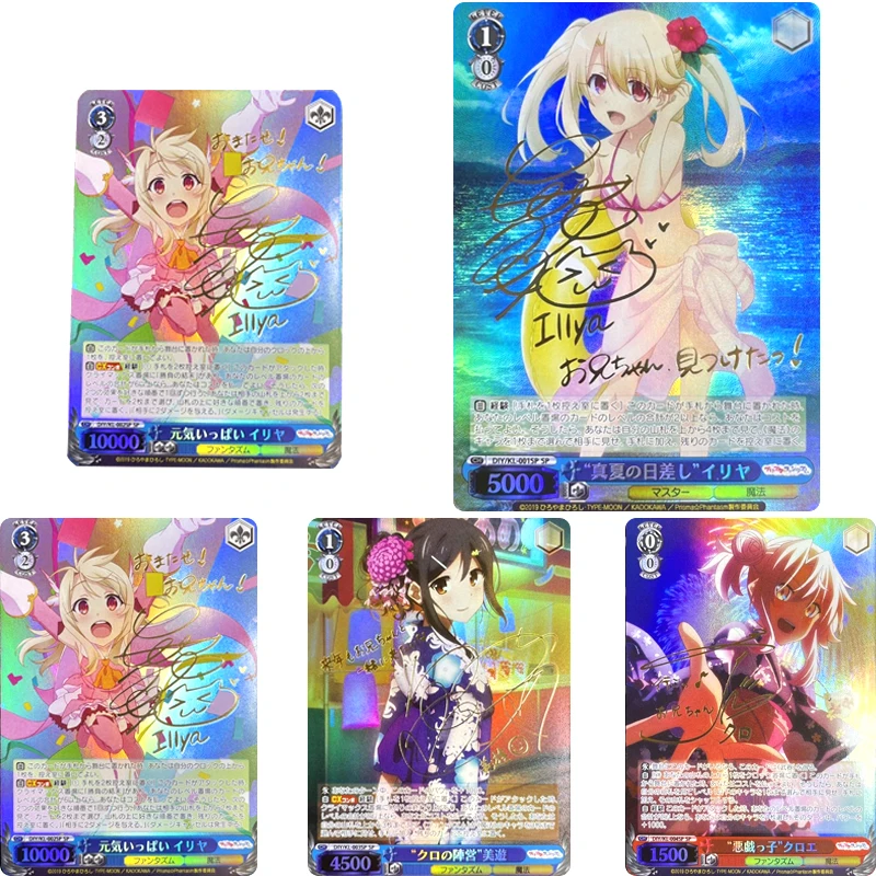 4 шт./компл., волшебная девушка, аниме персонажи айлясвиль фон Айнцберн, самодельная флеш-карта, Рождественский подарок на день рождения, игрушки, коллекционная карта