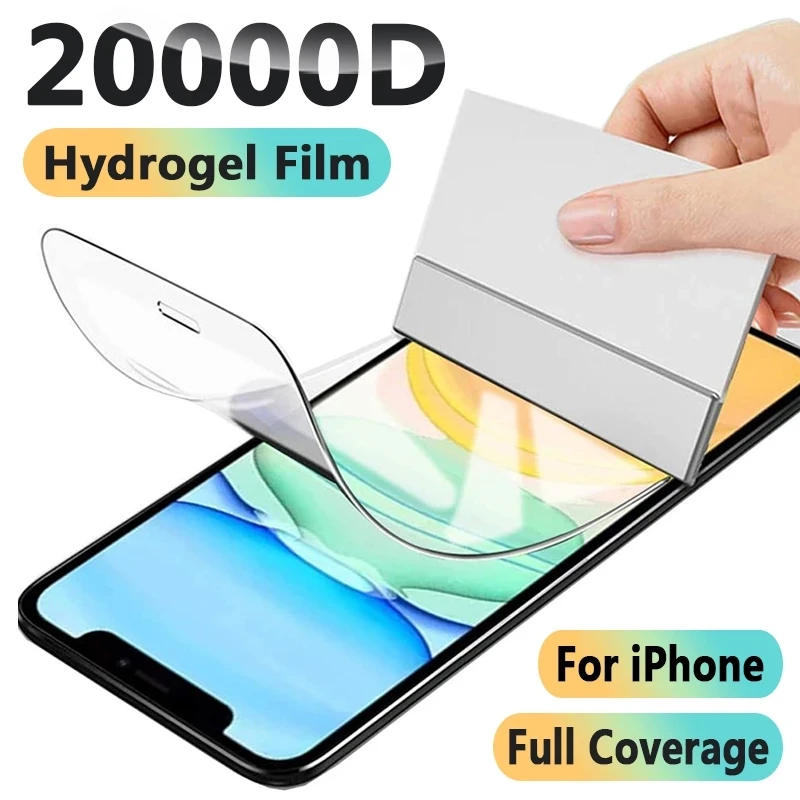 

Hydrogel Film for iPhone 11 12 Pro XR X XS Max Screen Protector on for iPhone 12 Pro Max Mini 7 8 6 6S Plus 5 5S SE Film