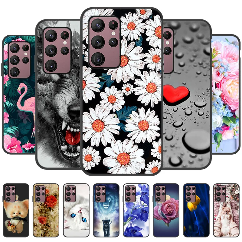 

S22 Ultra Case For Samsung A03 Case Silicon Cover Galaxy A52 A03s A32 A50 A51 A33 A53 S20 FE S21 A22 5G A12 A52S 5G Phone Bumper