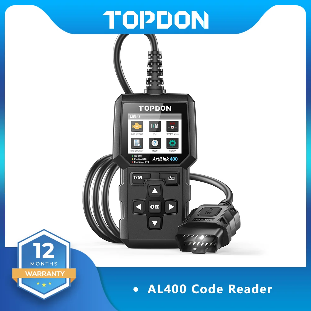 

Диагностический сканер Topdon AL400, OBD2, Artilink400
