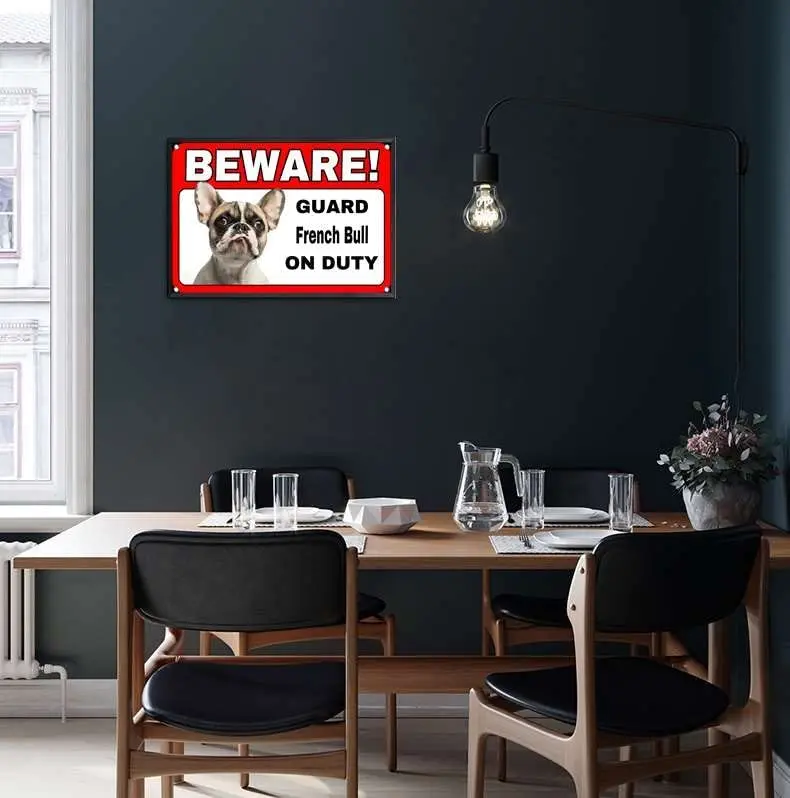 Жестяной винтажный металлический знак для собаки защитный жестяной с