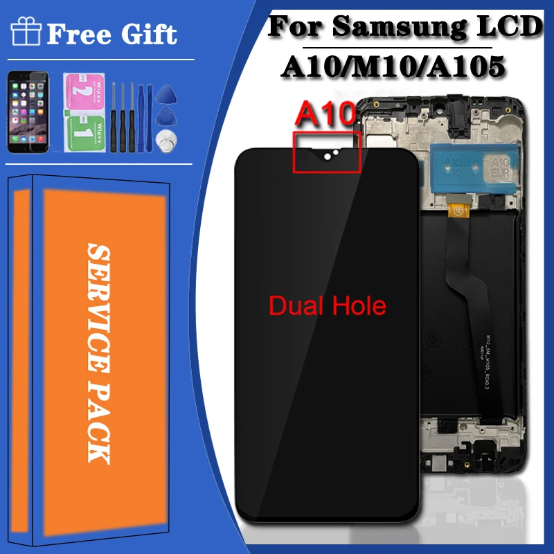 

Оригинальный 6,2 ''ЖК-дисплей для Samsung Galaxy A10 M10 A105 SM-A105F ЖК-дисплей сенсорный экран дигитайзер в сборе Замена Amoled