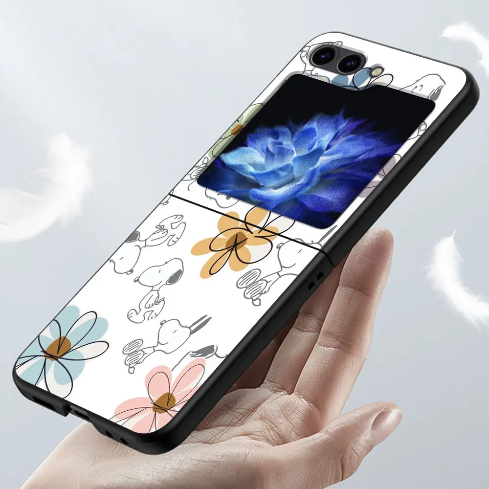 Милый мультяшный S-Snoopys чехол для Samsung Galaxy Z Flip5 мобильный телефон Bag Flip 5 Жесткий
