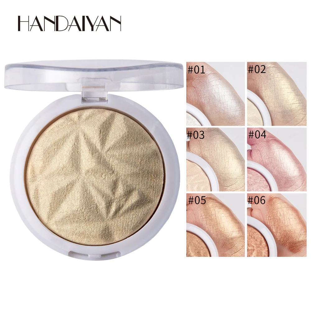 

6 Color Highlighter Facial Bronzers Palette Makeup Face Glow Contour Shimmer Powder Illuminator Highlighter Powder Cosmetics