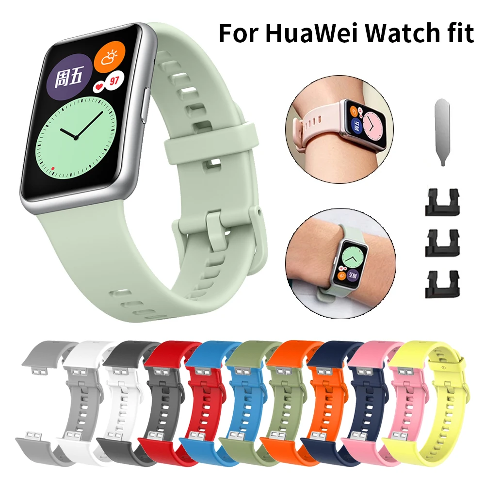 

Ремешок силиконовый спортивный для Huawei Watch Fit 2020, сменный Браслет, аксессуары для наручных часов