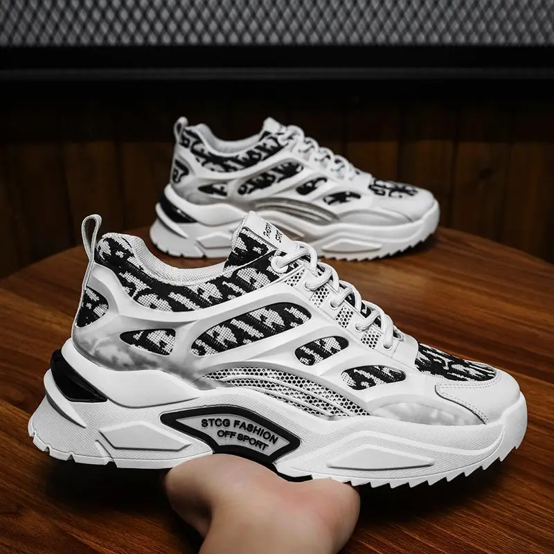 

Мужские спортивные ботинки для бега высокого уровня на весну 2022, красивые черные кроссовки, мужская спортивная обувь без шнуровки для тенни...