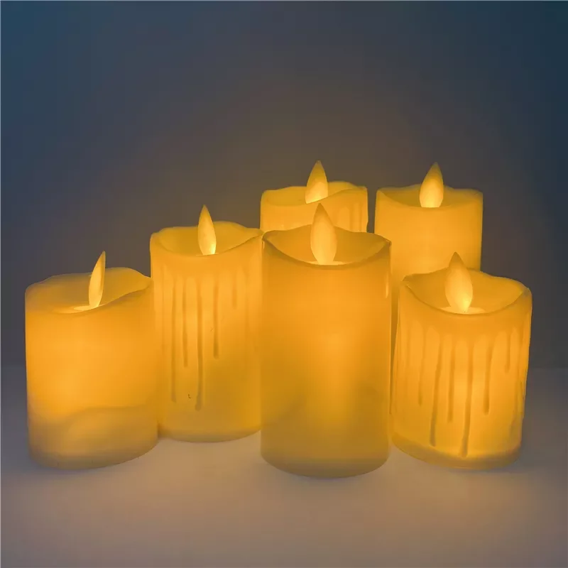 

Flameless Candles Flickering Shaking Wick Candle Light Battery Operated Led Candles with Flickering Flame Decorative Candles