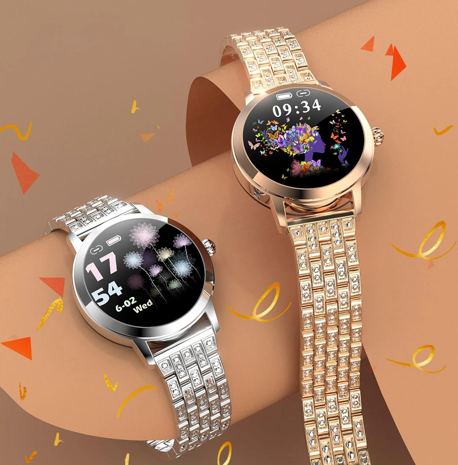 

2022 Lovely Smart Watch For Women IP68 Waterproof Heart Rate BP Message Reminder LW10 Smartwatch Connect For Xiaomi Android IOS