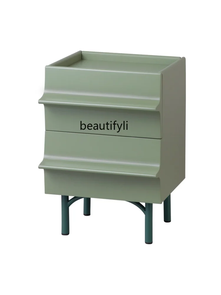 

zq Bedside Table Narrow Nordic Modern Bedroom Wall Locker Storage Cabinet