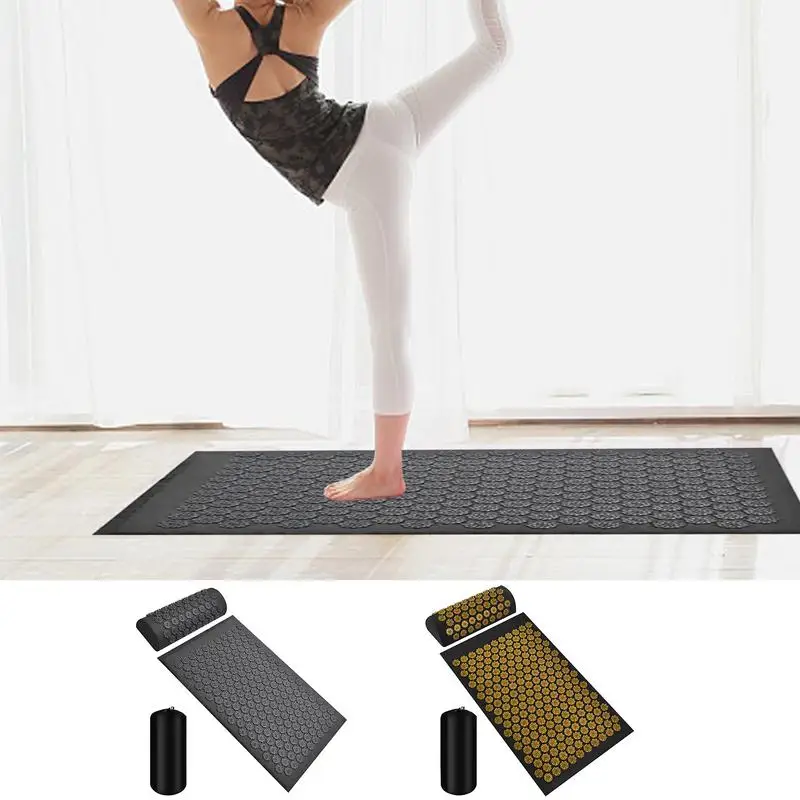 

Massage Mat Cushion Set Massage Mat And Pillow Set Lotus Mat Easy To Carry Full Body Massager Cushion For Chair Bed And Travel