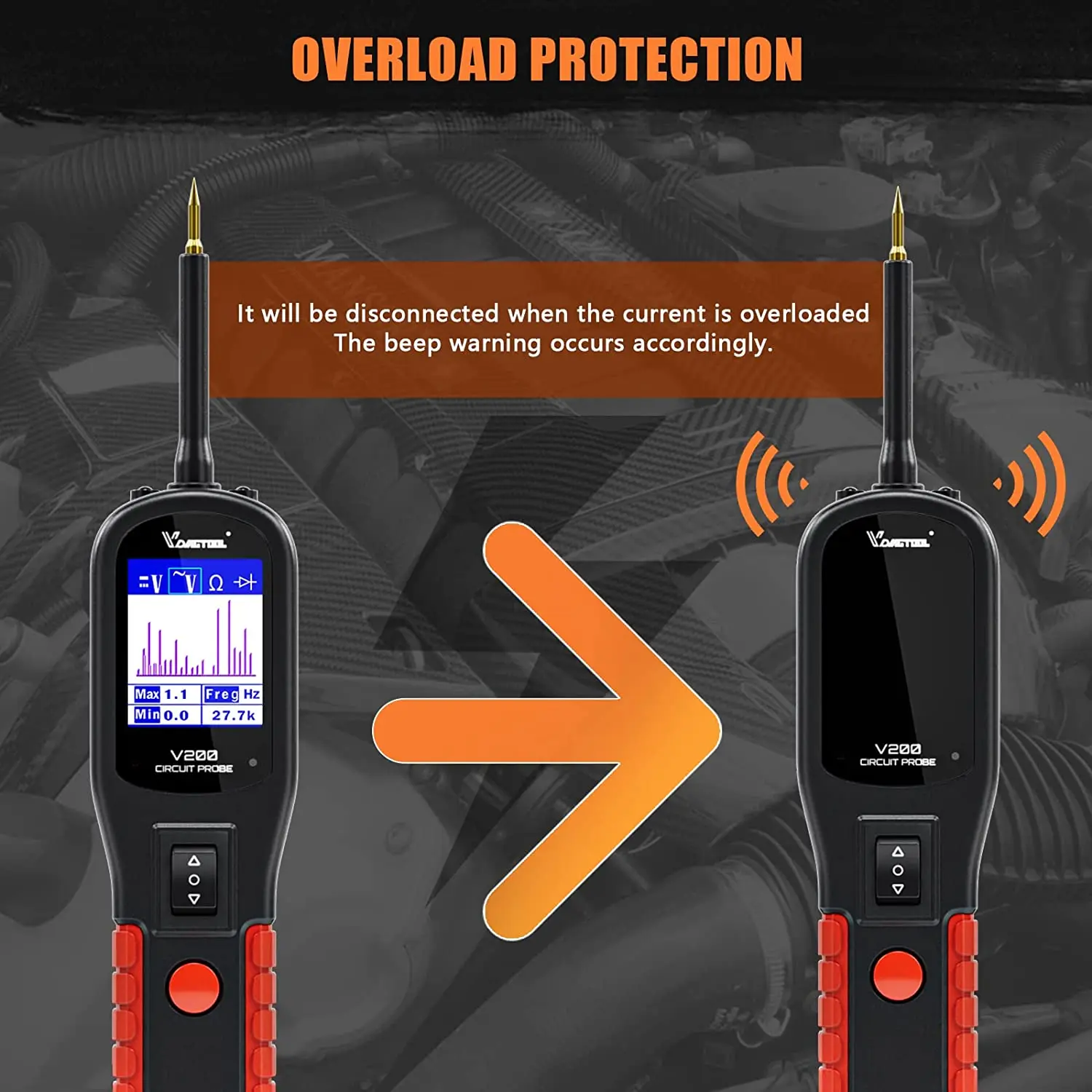 VDIAGTOOL V200 Автомобильный тестер электрических цепей 6 В-30 В комплект зондов