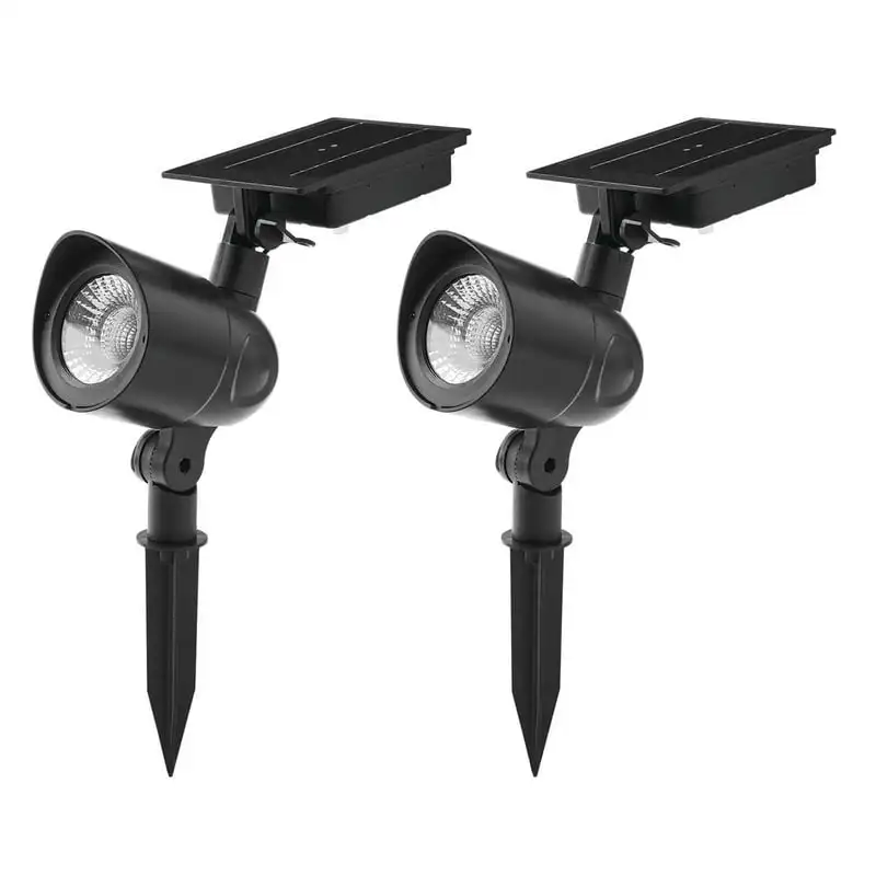 

Powered Black Plastic Landscape LED Spotlight, 60 Lumens (2 Count) 텐트전등 Rechargeable lights for home Tent light Lamparas