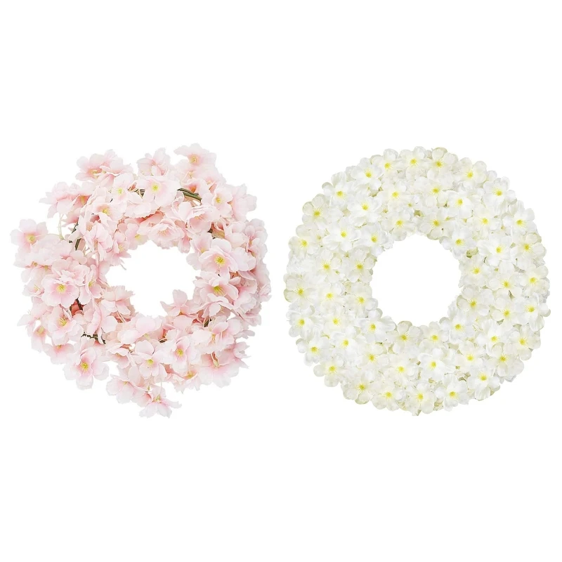 

Flower Cherry Blossom Rattan Wedding Arch Decoration Vine Artificial Flowers Home Decor Diy Silk Wall Hanging Wreath
