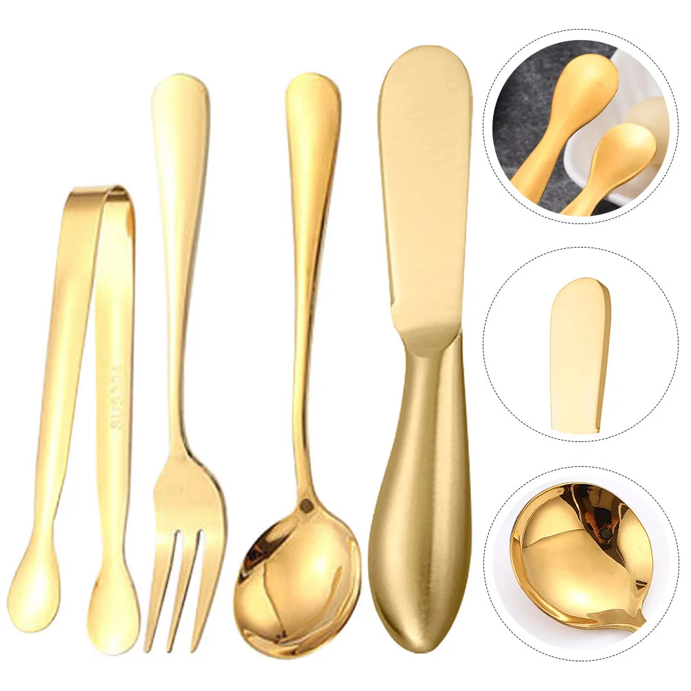 

Cheese Spoontongs Coffee Ice Spoons Forks Spreader Mini Cream Dessert Kitchen Butter Set Serving Scoop Tasting Stir Cocktail