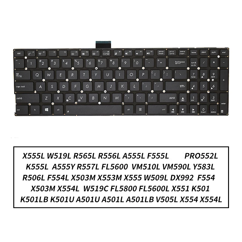 Новая Оригинальная клавиатура для ноутбука ASUS F555 W519 R556L K555L W509L A555L R557L VM510L - купить