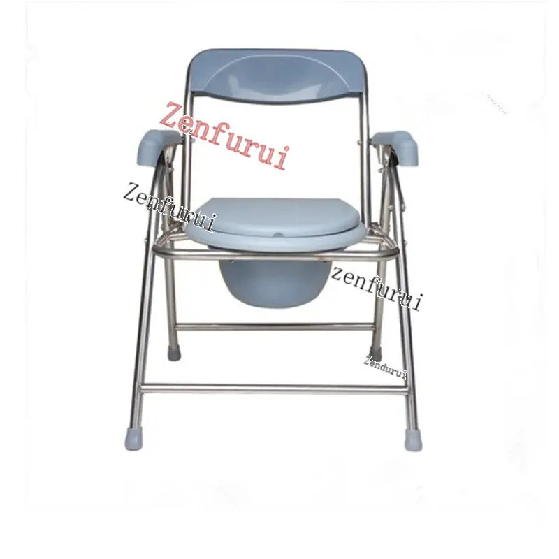 

All-Steel Potty Seat Elderly Commode Chairs Foldable and Portable Toilet Chair Commode