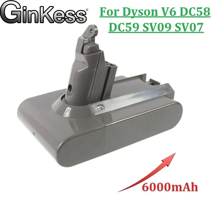 

Сменная батарея для пылесоса Dyson V6, 21,6 в, 6000 мАч, батарея для моделей SV09, SV07, SV03, DC58, DC59, DC61, DC62, Animal, серии DC74