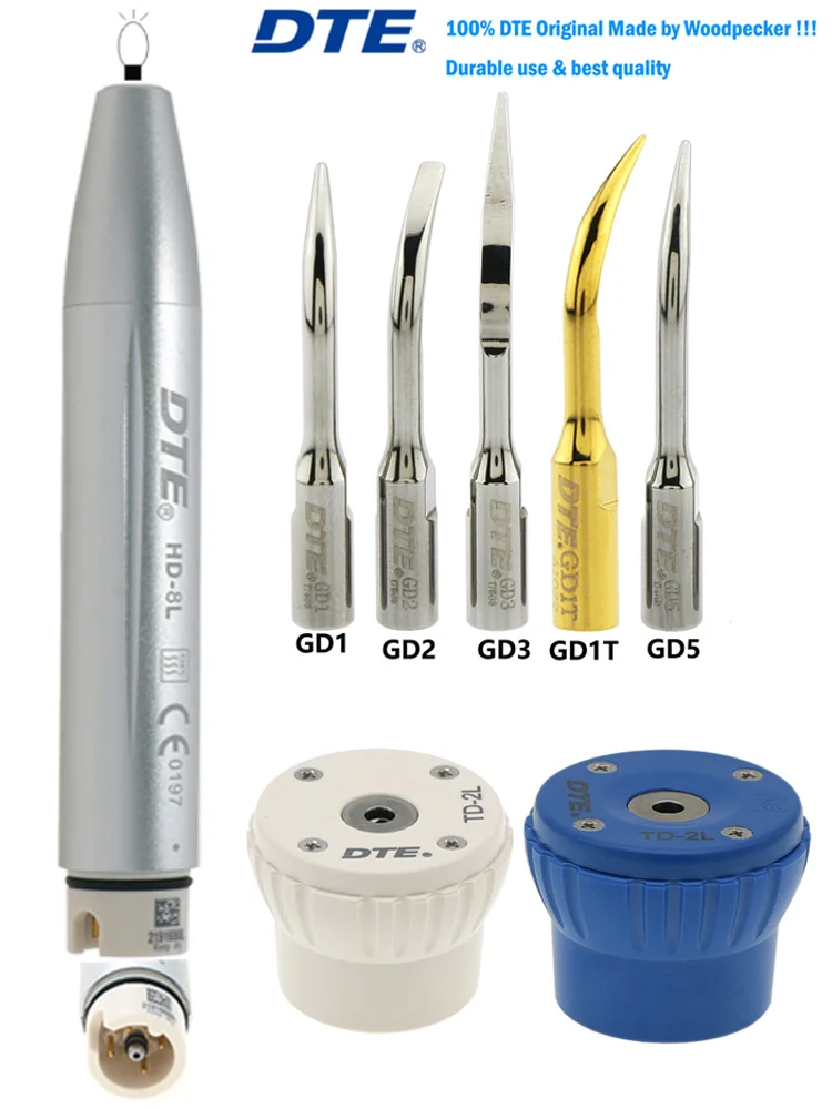 

HD-8L 100%Woodpecker brand DTE series Dental Ultrasonic Handpiece For GD1/2/3/4/5 tips Detachable Handpiece TD-2L