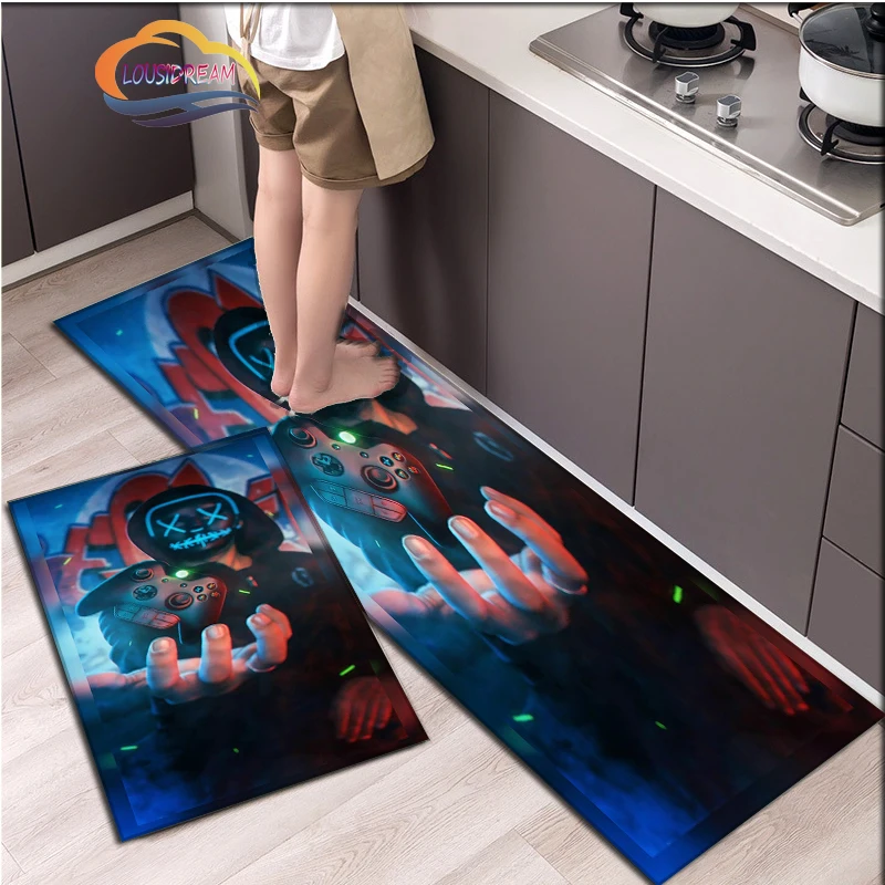 

Игровой коврик серии с рукояткой, модный простой кухонный коврик в скандинавском стиле, игровой Современный домашний декор, игровой коврик ...