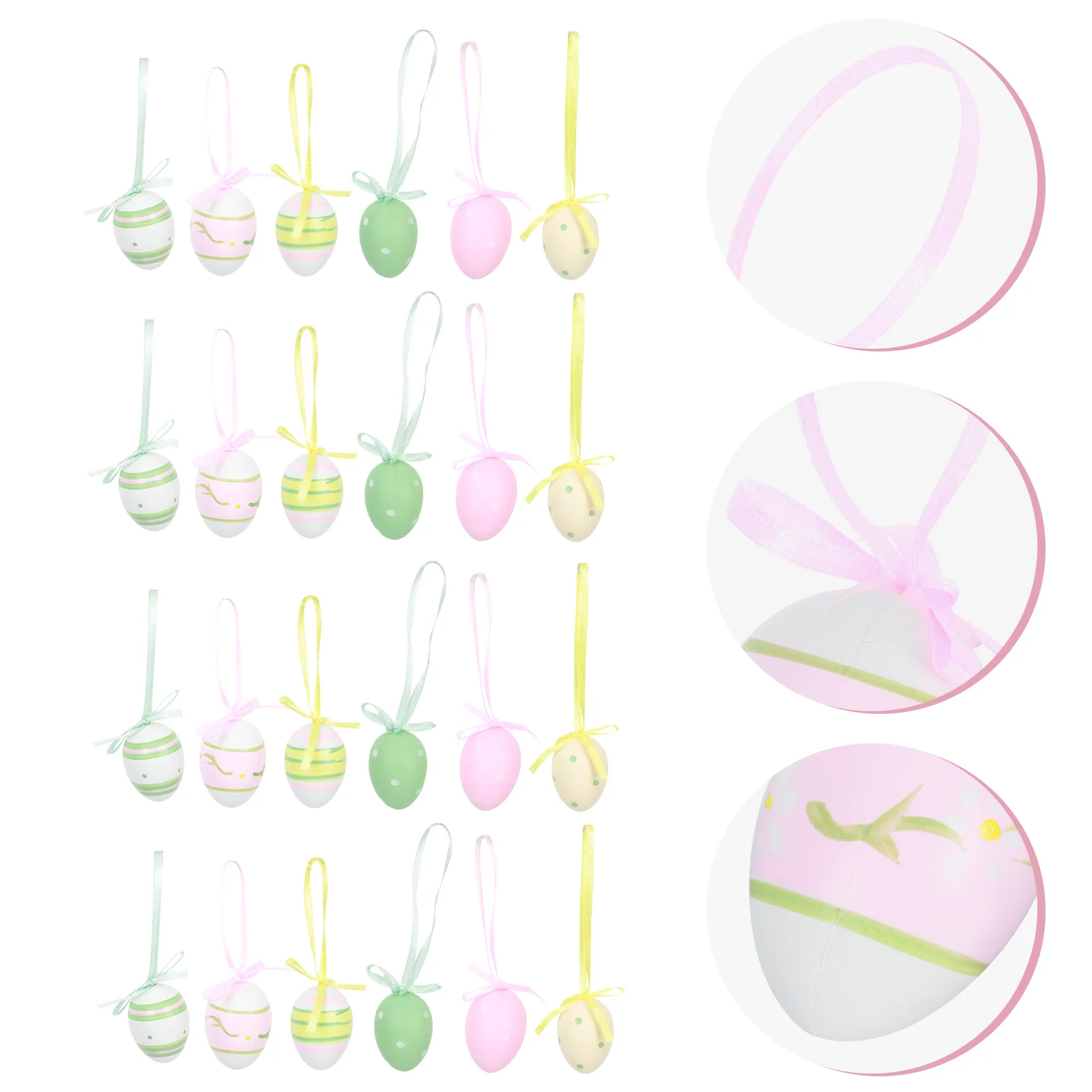 

24Pcs Eggs Hanging Easter Eggs Decorations Easter Hanging Decorations Colorful Easter Eggs Easter Decorating Pendant