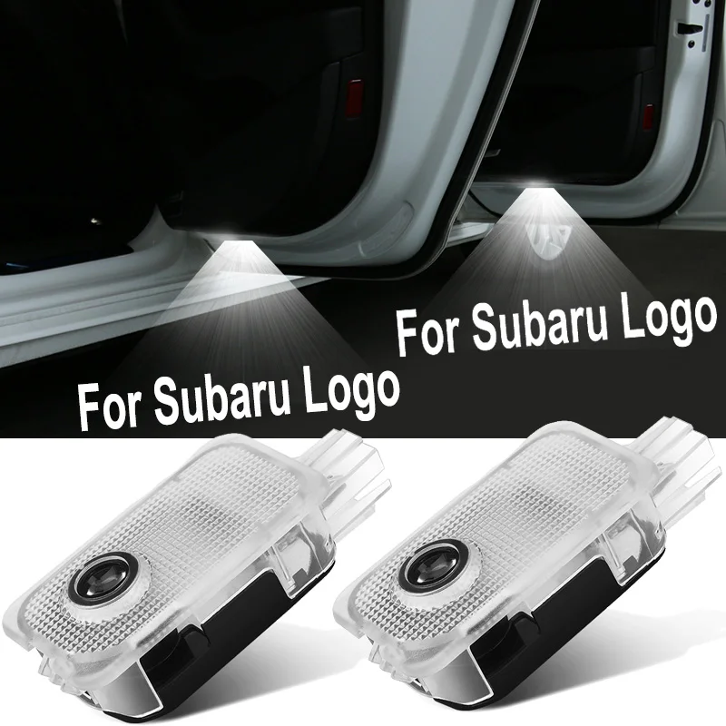 

Значок с логотипом автомобильной двери, проектор с эффектом тени, фотообои для Subaru Forester Outback Legacy XV Impreza Tribeca, аксессуары