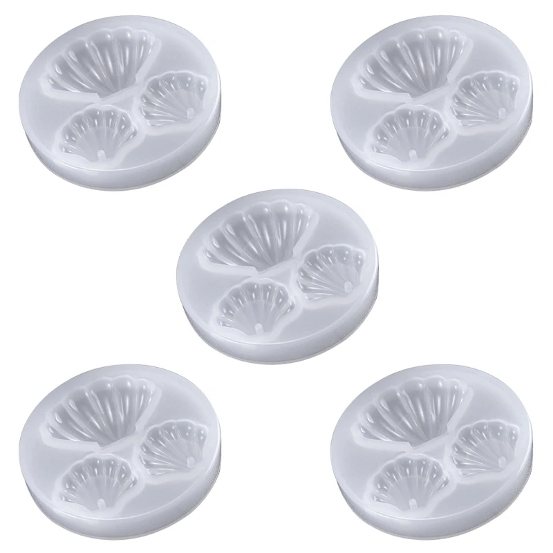 

5 Pieces Crystal Epoxy Shell Moulds Semi-stereoscopic High Mirror Handmade Mold 124A