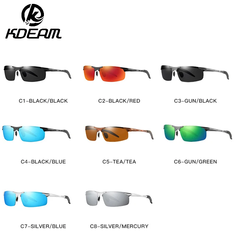 KDEAM Топ Алюминий Магний HD Поляризованные Солнцезащитные Очки Мужские Спортивные