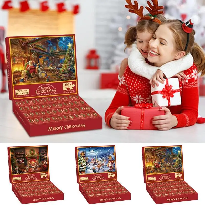 Календарь и пазлы для семейных игр 24 дня