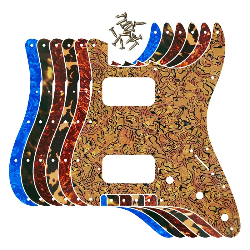 

5pcs Custom Guitar Parts For 72'11 Screw Hole Standard St HH Humbuckers Pickups Guitar Pickguard Scratch Plate Flame Pattern