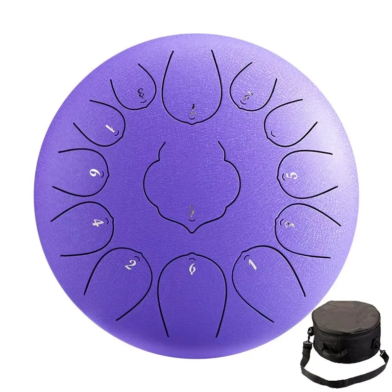 Hluru 11 13 нот Музыкальный барабан Глюкофон Стальной для языка 12 дюймов C/D Тон