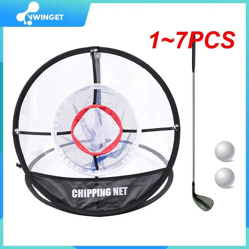 

1~7PCS Golf UP Indoor Outdoor Chipping Pitching Cages Mats Practice Easy Net Golf Training Aids Metal + Net