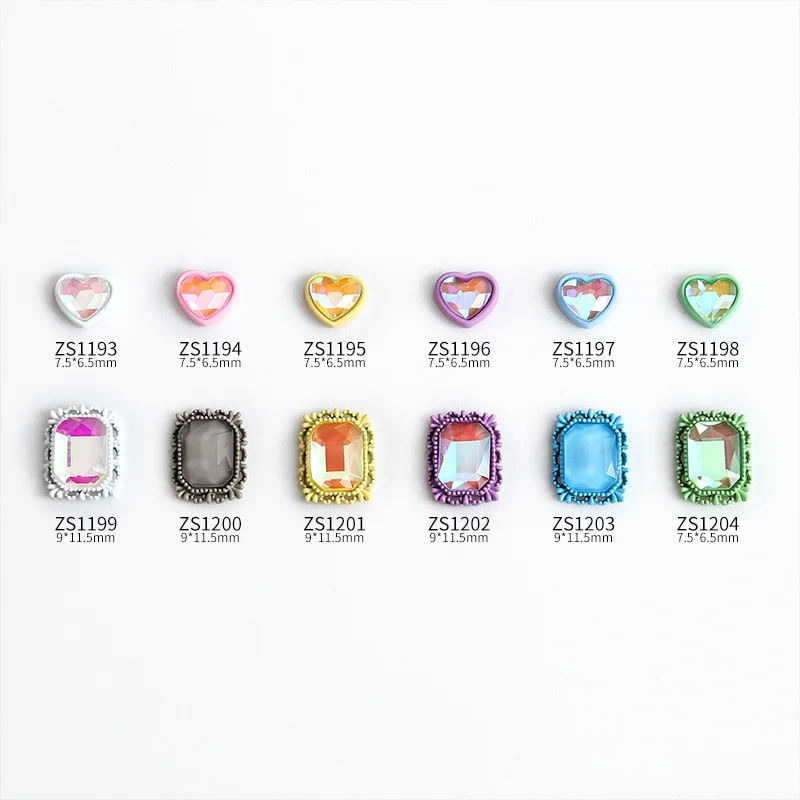 

10pcs Nail Art Fashion 3D Love Valentine's Decorations Macaron Matte Octagonal Nails Charms Design DIY Japanes Nail Accessoriess