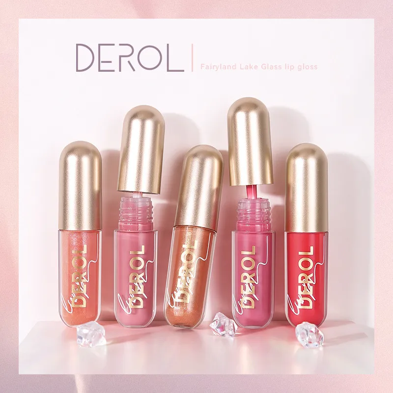 

DEROL Ginger Mint Matte Lip Glaze Plump And Moisturizing Lip Color Lip Gloss Liquid Lasting Water Light Translucent Lip Gloss