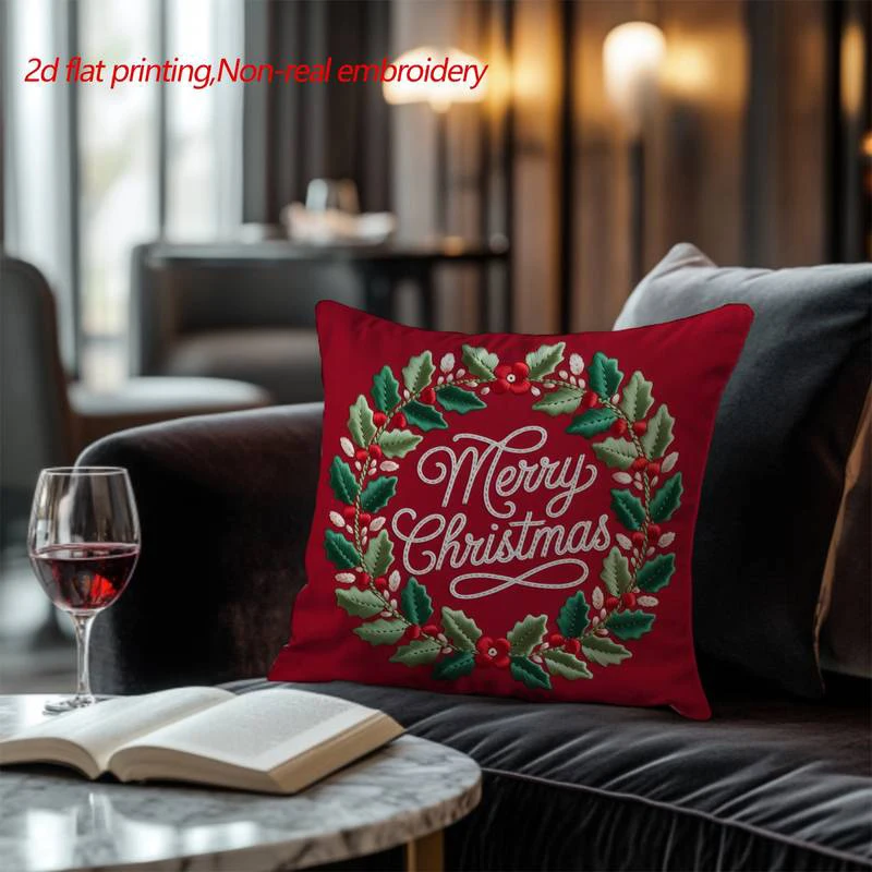 

Рождественский венок наволочка из полиэстера