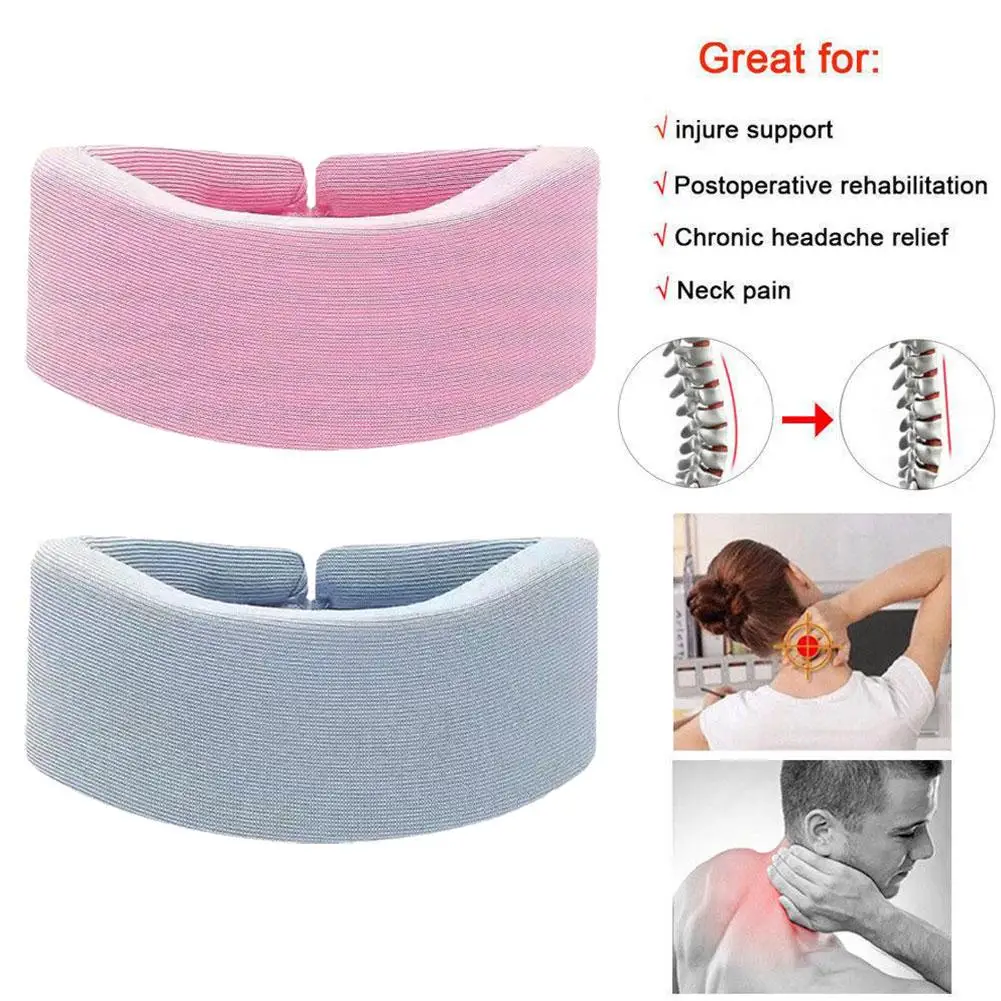 

1Pcs 4D Soft Breathable Sponge Cervical Vertebra Pain Relief Orthopedic Neck Support Office Neck Pillow Sleeping Neck Brace