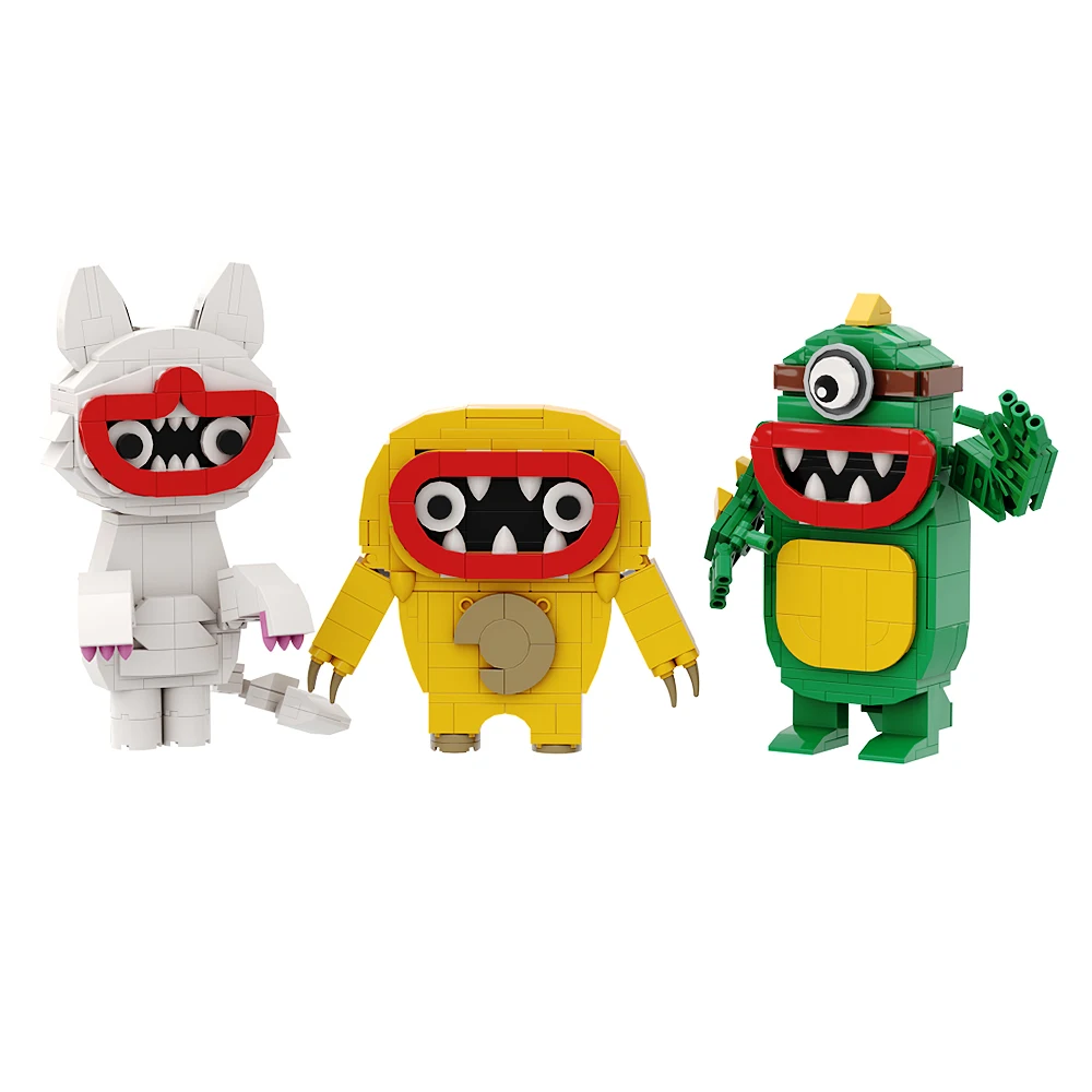 Конструктор Joyville 3 шт./комплект фигурки зубы монстр ужасы приключения пазлы для