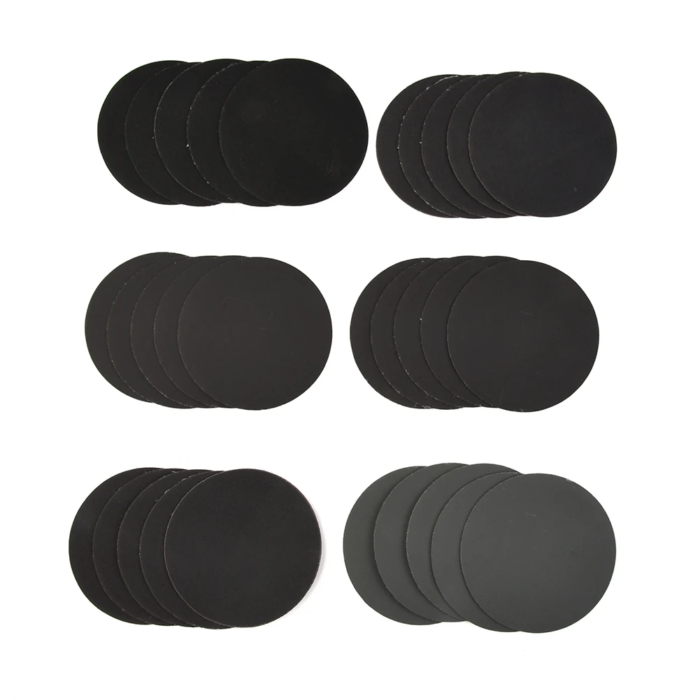 

30Pcs Hook&Loop 3inch Sanding Discs 75mm Wet/Dry Sandpaper 320-1500 Grit Tools Dremel Accessories Festool Chainsaw Dspiae Tools