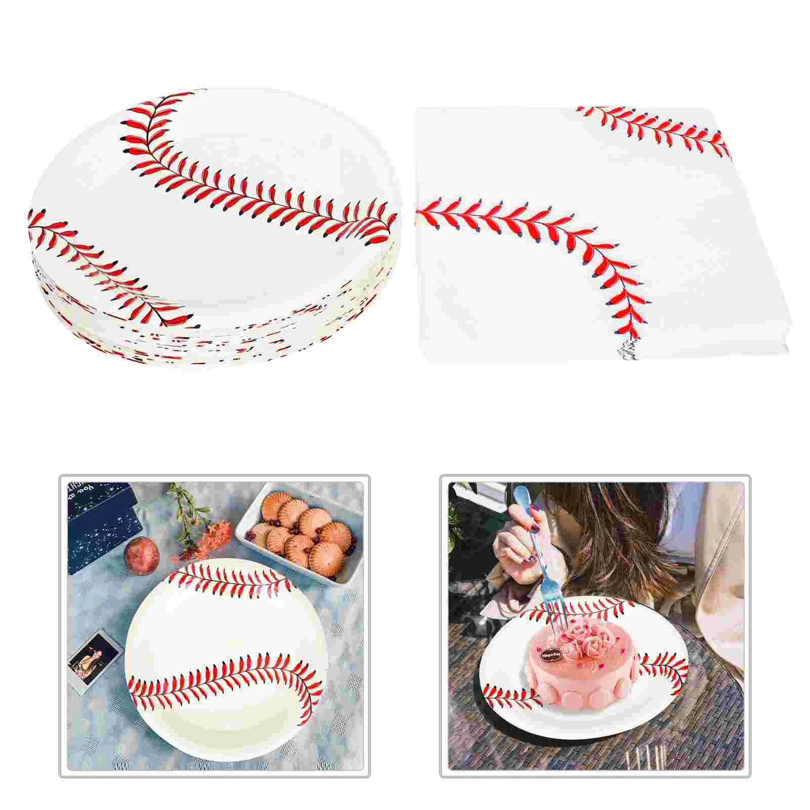 

Baseball Party Napkins Paper Tablewaredisposable Dinnerwaredecoration Birthday Beverage Themed Supplies Decor Dinner Theme